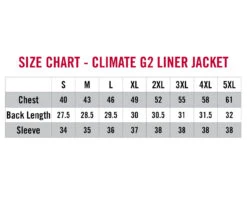 Striker Ice - Men's Climate G2 Softshell Jacket - Black -Fishing Shop 61425X Climate G2 Jkt Size Chart 1800x1800 16766.1604429815