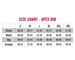 Striker Ice - Men's Apex Bib - Smoke -Fishing Shop 62110XX Apex Bib Size Chart 1800x1800 92757.1629906070