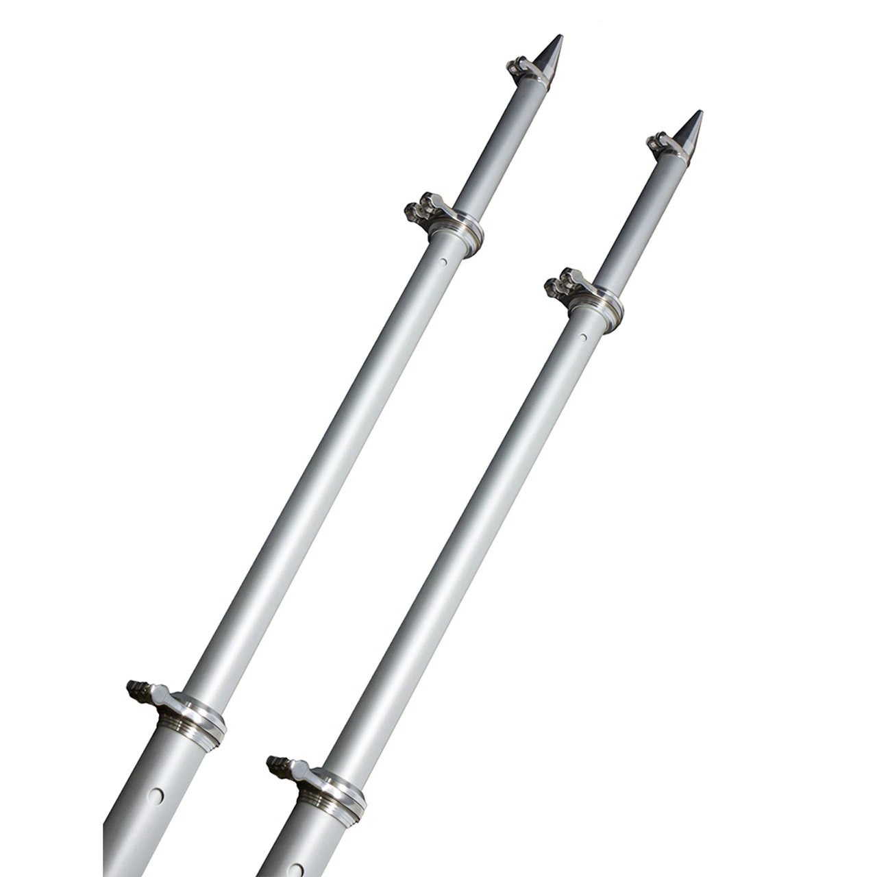 TACO 18' Deluxe Outrigger Poles W/Rollers - Silver/Silver 1 TACO 18' Deluxe Outrigger Poles W/Rollers - Silver/Silver